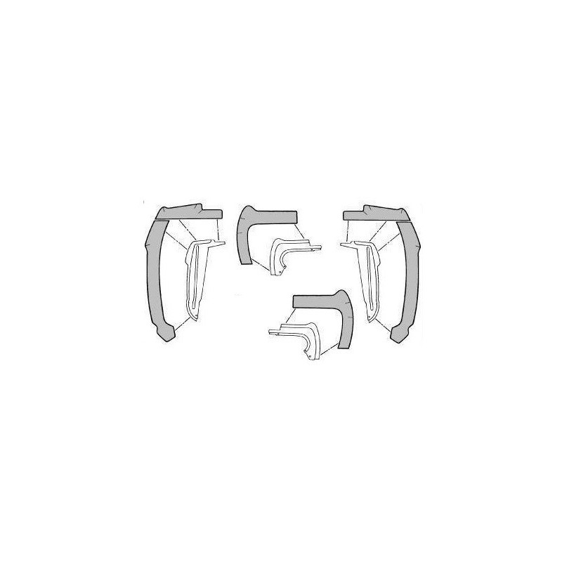 Cauciucuri pentru aripa de protecție, set P+L 64-66 Cauciucuri pentru aripa de protecție, set P+L 64-66