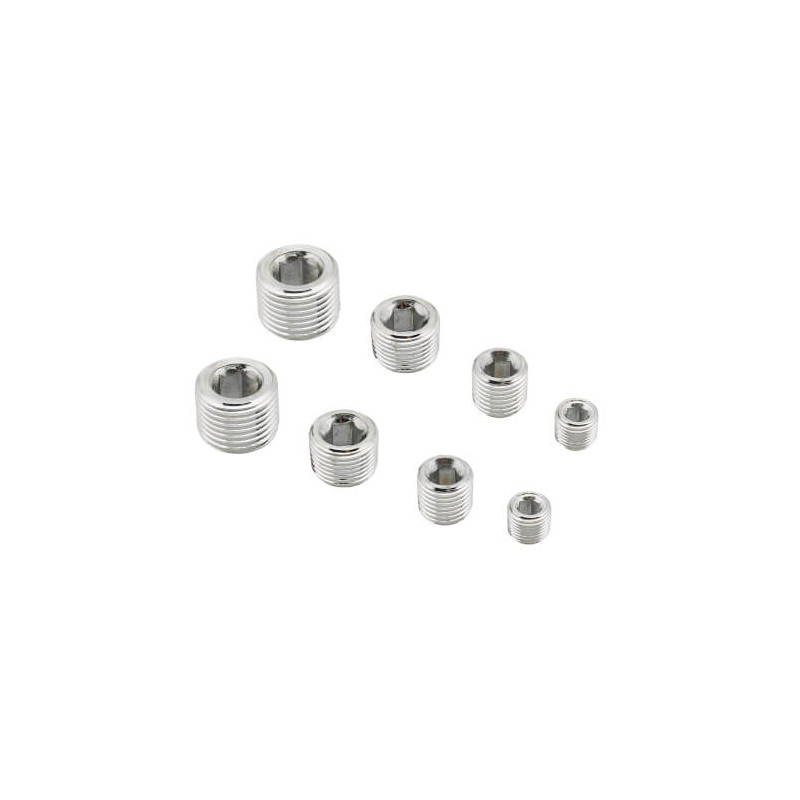 Set de capace NPT 8 bucăți 1/ 8, 1/ 4, 3/ 8, 1/ 2 Set de capace NPT 8 bucăți 1/ 8, 1/ 4, 3/ 8, 1/ 2