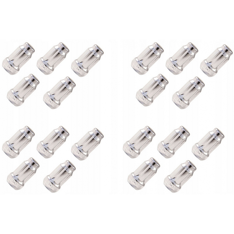 Piulițe pentru jantă/ roată 1/ 2" îngustă 20 buc + cheie