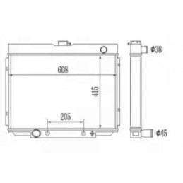 Radiator din aluminiu 24" BBlock 67-70/ SBlock 70