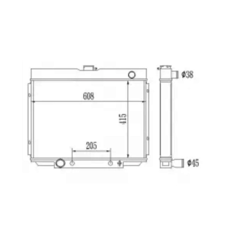 Radiator din aluminiu 24" BBlock 67-70/ SBlock 70