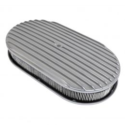 Filtru de aer oval 15" aluminiu canelat