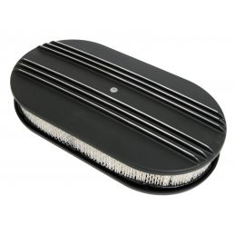 Filtru de aer oval 15" Negru, aluminiu