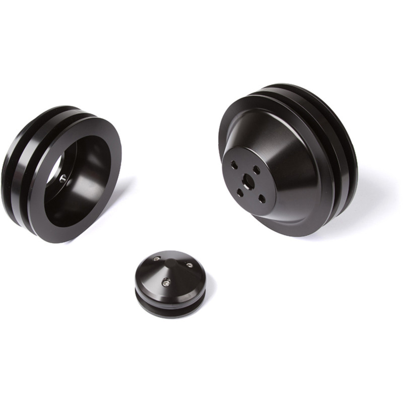 Set de scripeți cu 4 șuruburi 289 302 351, negru 69-73 Set de scripeți cu 4 șuruburi 289 302 351, negru 69-73