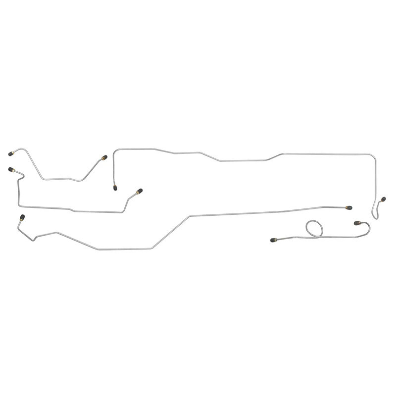 Kit linie frână evacuare dublă tambur de putere, inoxidabil 64-66 Kit linie frână evacuare dublă tambur de putere, inoxidabil 64-66