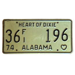 Placă de înmatriculare Alabama