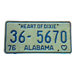Placă de înmatriculare Alabama
