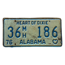 Placă de înmatriculare Alabama