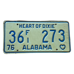 Placă de înmatriculare Alabama