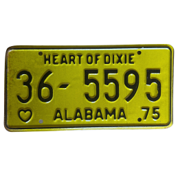 Placă de înmatriculare Alabama
