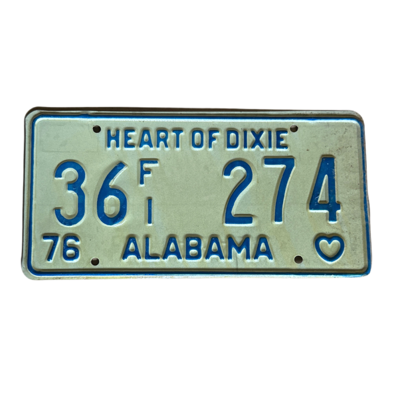Placă de înmatriculare Alabama