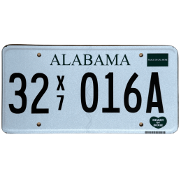 Placă de înmatriculare Alabama