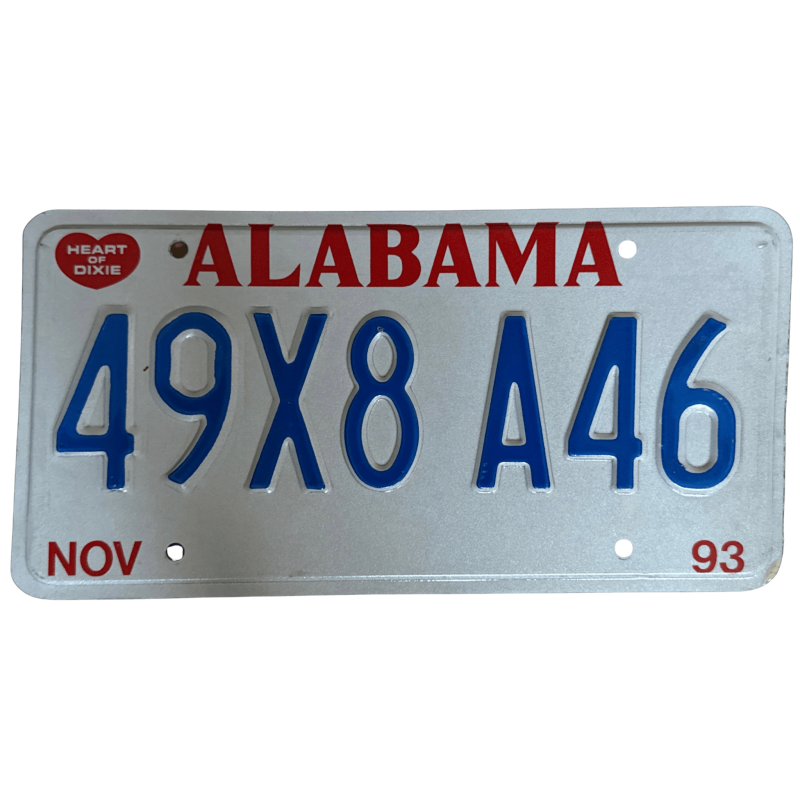 Placă de înmatriculare Alabama