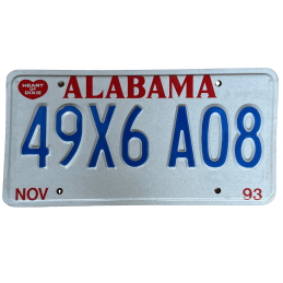 Placă de înmatriculare Alabama