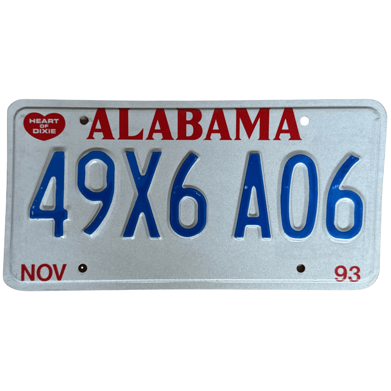Placă de înmatriculare Alabama