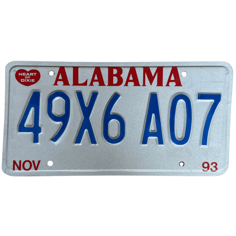 Placă de înmatriculare Alabama