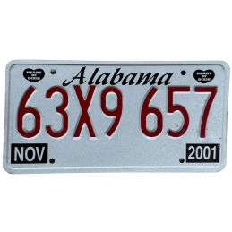 Placă de înmatriculare Alabama