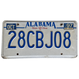 Placă de înmatriculare Alabama