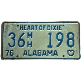 Placă de înmatriculare Alabama
