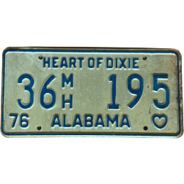 Placă de înmatriculare Alabama