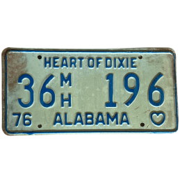 Placă de înmatriculare Alabama