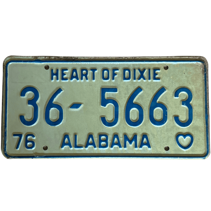Placă de înmatriculare Alabama