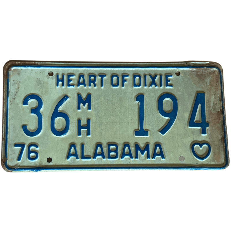 Placă de înmatriculare Alabama
