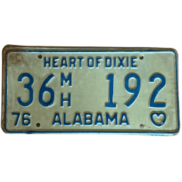 Placă de înmatriculare Alabama