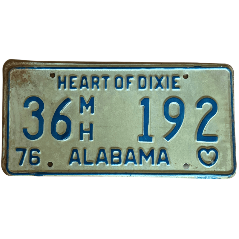 Placă de înmatriculare Alabama