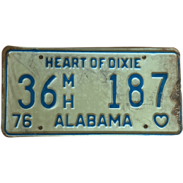 Placă de înmatriculare Alabama