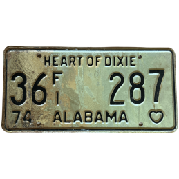 Placă de înmatriculare Alabama
