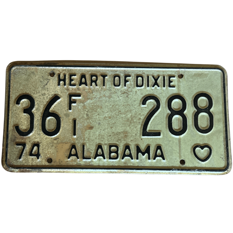 Placă de înmatriculare Alabama