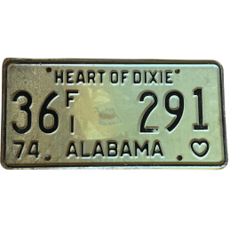 Placă de înmatriculare Alabama
