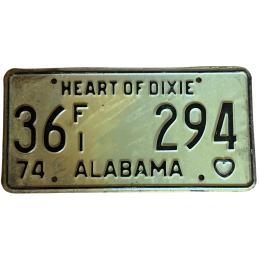 Placă de înmatriculare Alabama