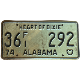 Placă de înmatriculare Alabama