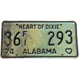Placă de înmatriculare Alabama