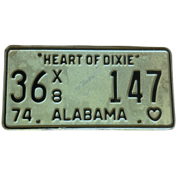 Placă de înmatriculare Alabama