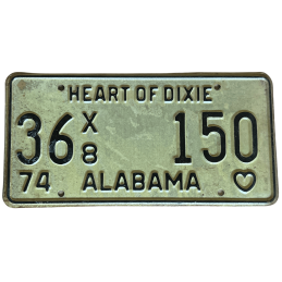 Placă de înmatriculare Alabama