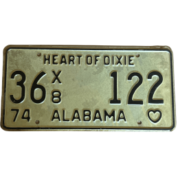 Placă de înmatriculare Alabama