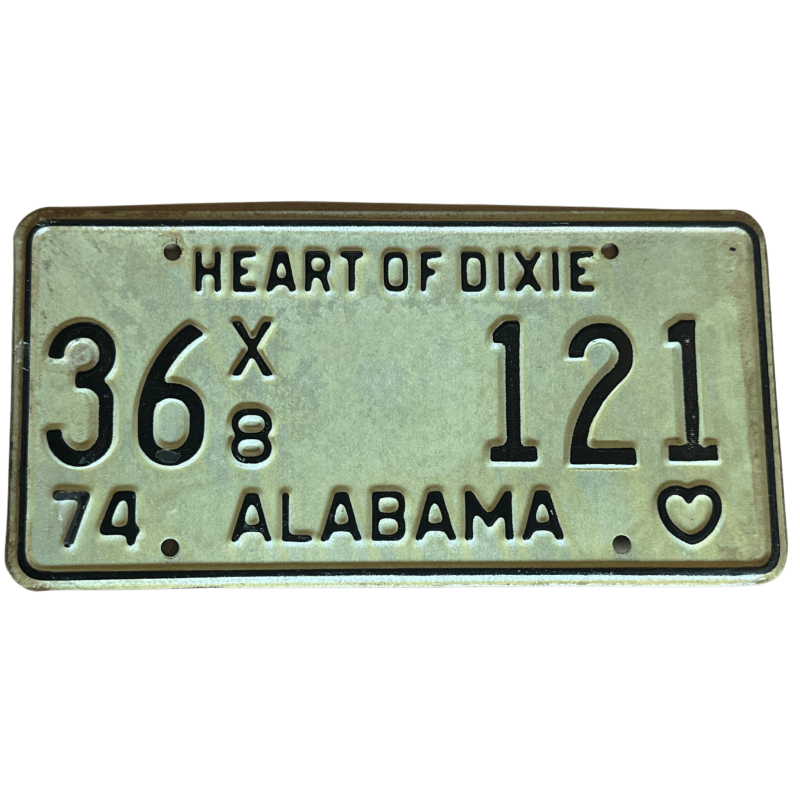 Placă de înmatriculare Alabama