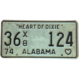 Placă de înmatriculare Alabama