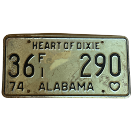 Placă de înmatriculare Alabama