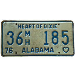 Placă de înmatriculare Alabama