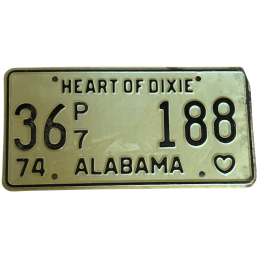 Placă de înmatriculare Alabama