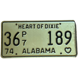 Placă de înmatriculare Alabama