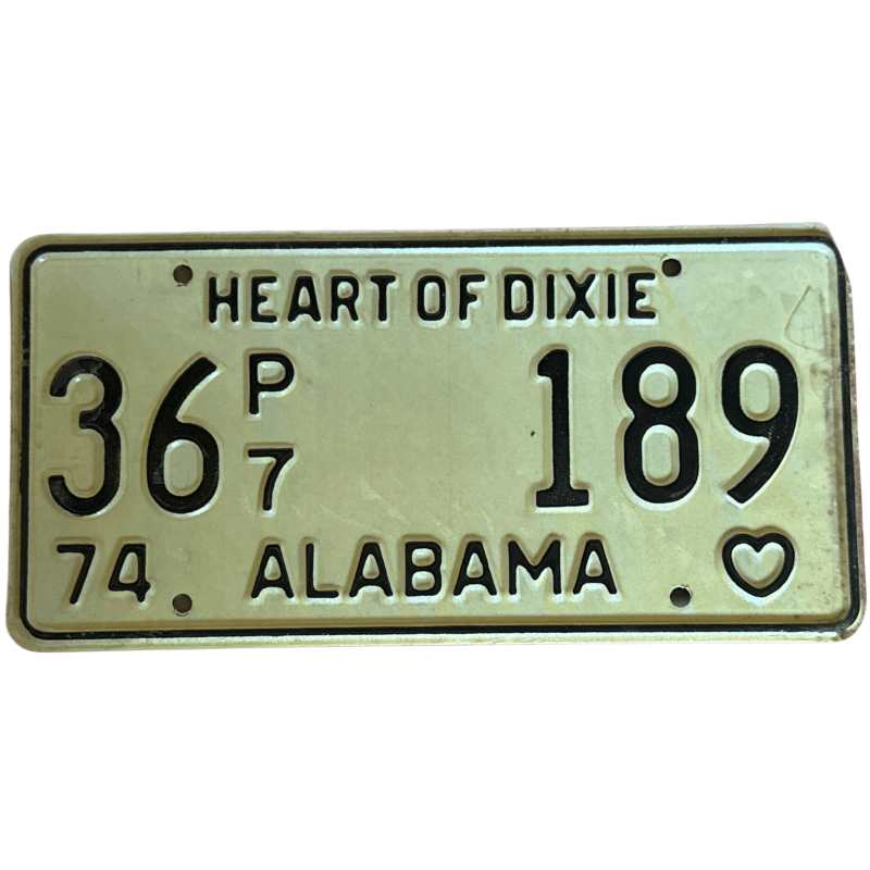 Placă de înmatriculare Alabama