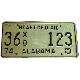 Placă de înmatriculare Alabama