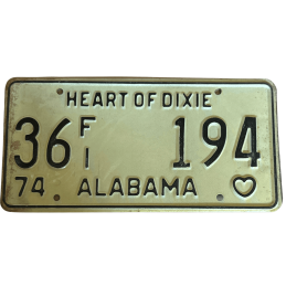 Placă de înmatriculare Alabama