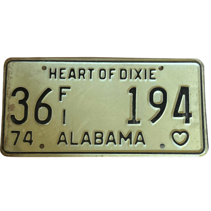 Placă de înmatriculare Alabama