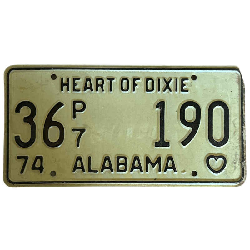 Placă de înmatriculare Alabama